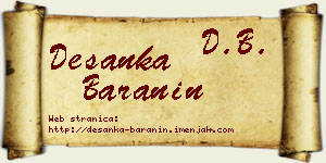 Desanka Baranin vizit kartica
